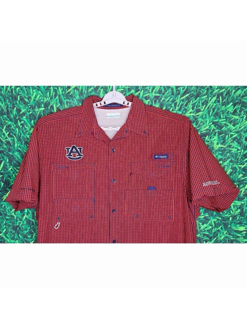 Auburn Tigers War Eagle AU Super Bonehead Plaid Button Front Shirt Men’s XL